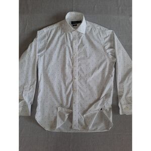 Polo Ralph Lauren Men 15.5‎ Classic Easy Fit All-Over Print White Button Shirt